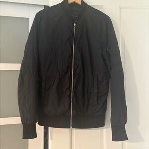 ZARA MAN Black Bomber Jacket